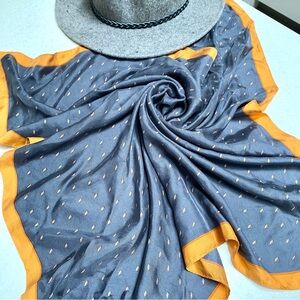 Beautiful SILK boho vintage scarf/wrap w prairie equestrian country vibe